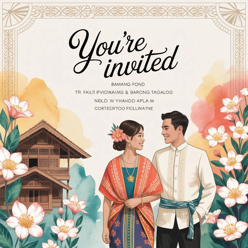Filipino Charming Invitations