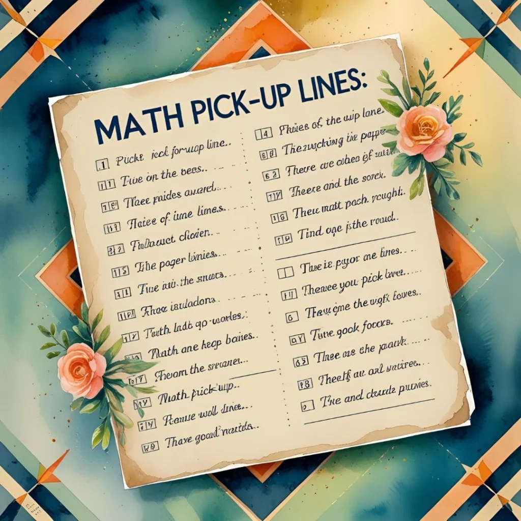 Math Pick-Up Lines 