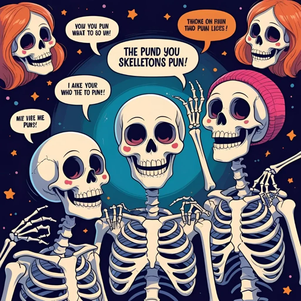 Funny Skeleton Puns Captions