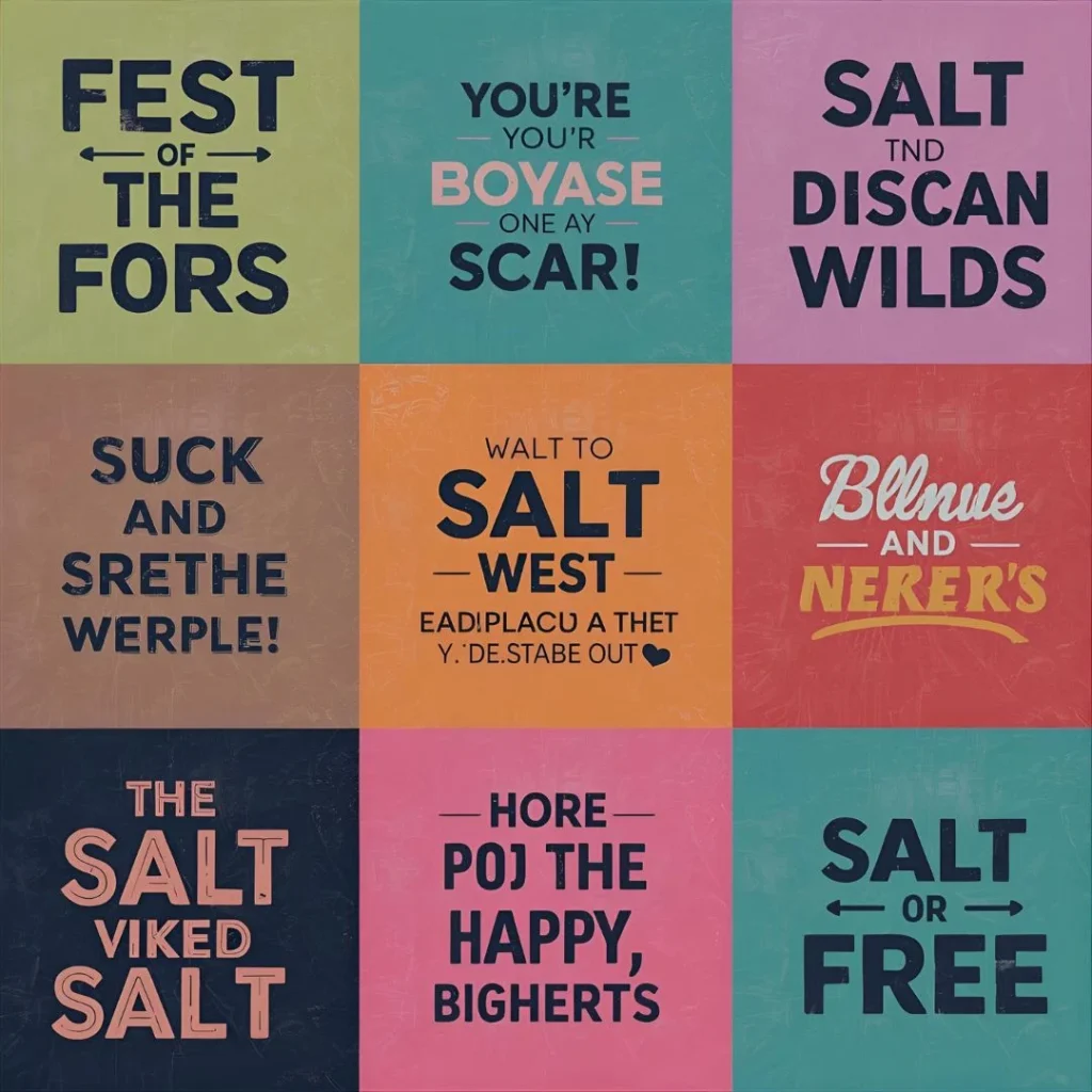 Salt Puns Captions