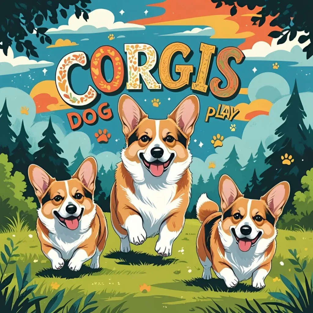 Short and Clever Dog Wordplay with Corgis