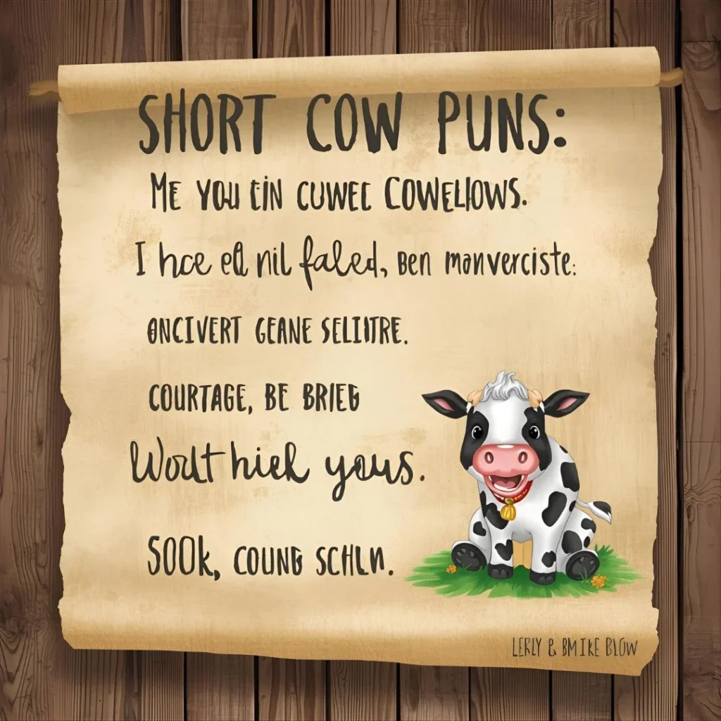 Short Cow Puns That Everyone Remembers