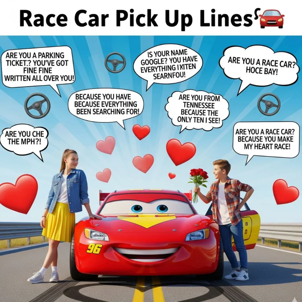 Race Car Pick Up Lines🚙