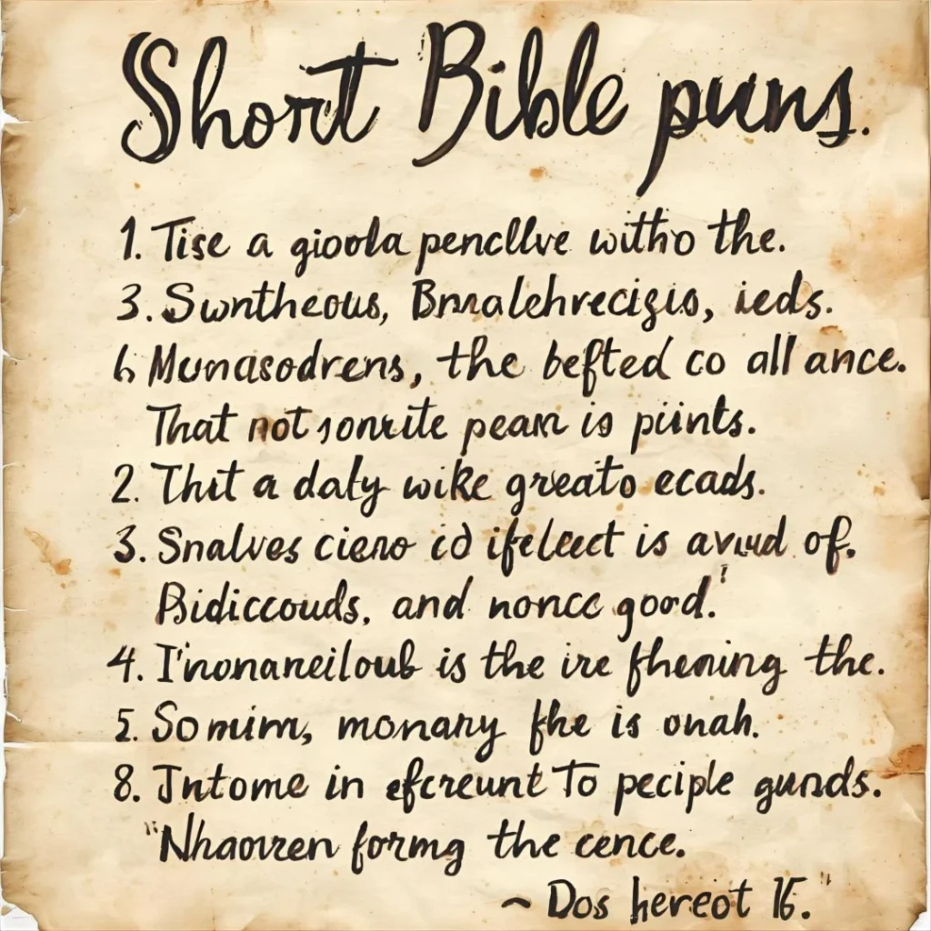 Short and Clever Bible Puns