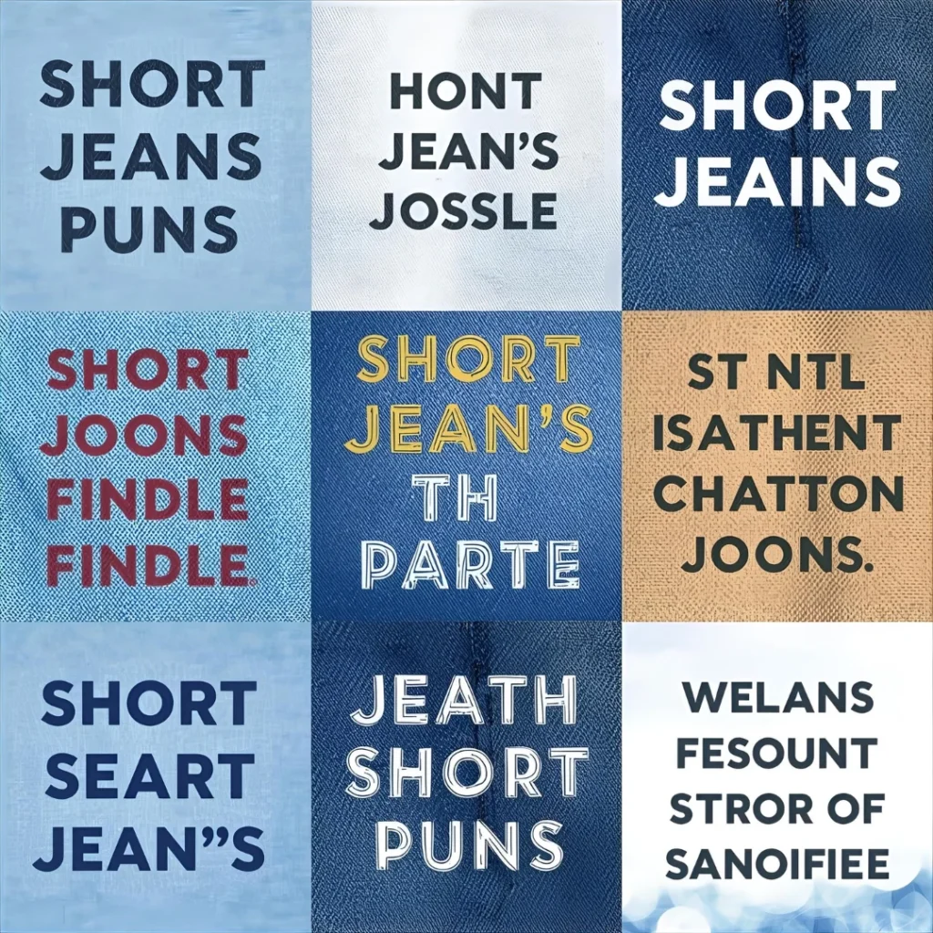 Short Jean Puns for Social Media Captions