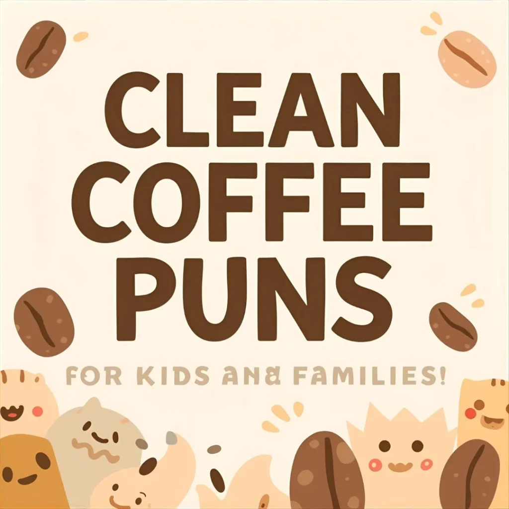 Clean Coffee Puns for Kids and Families