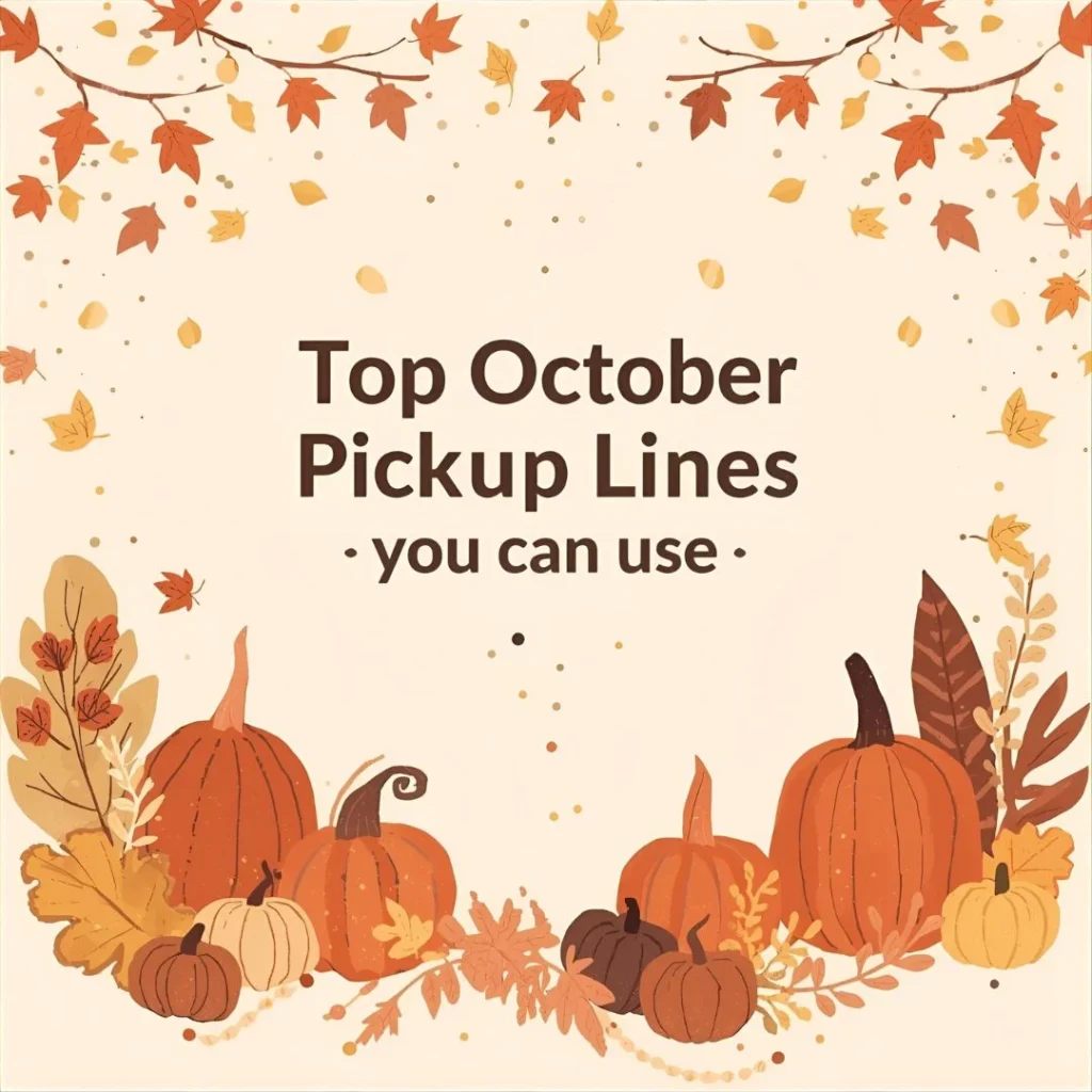Top October Pickup Lines You Can Use