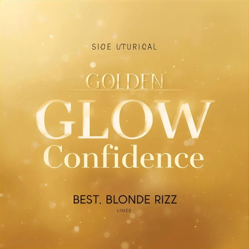 Golden Glow Confidence (best blonde rizz lines)