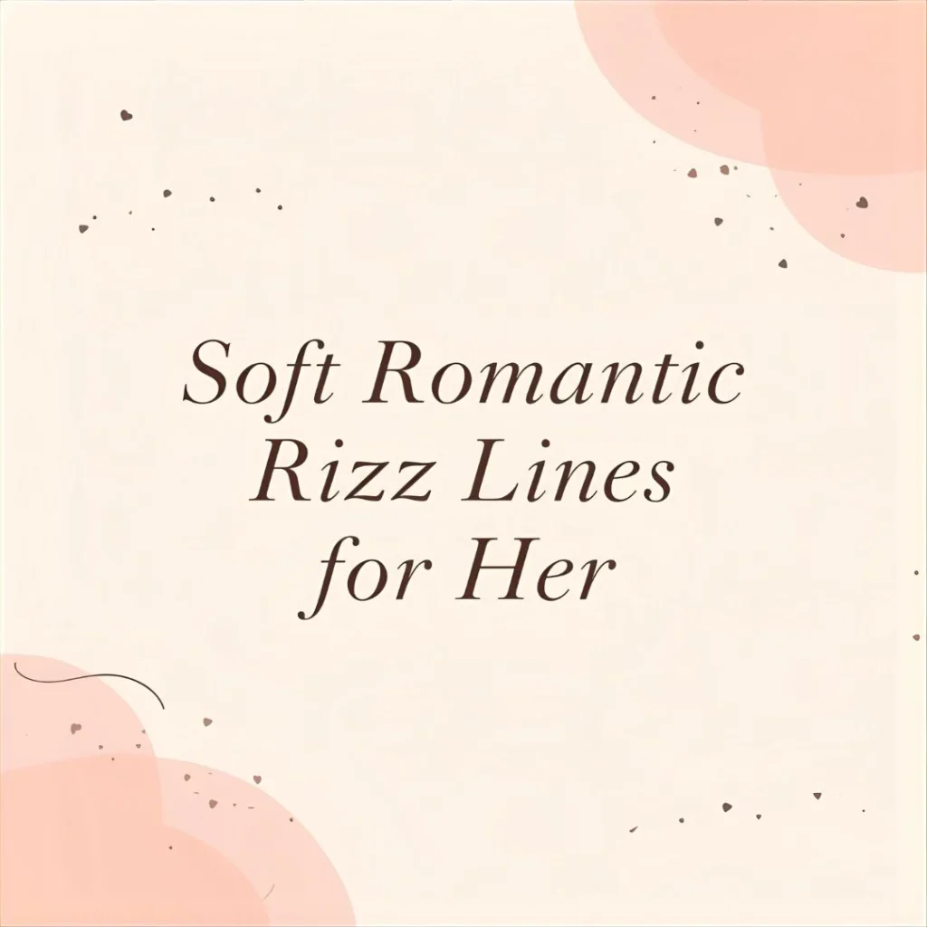 Soft Romantic Rizz Lines for Her
