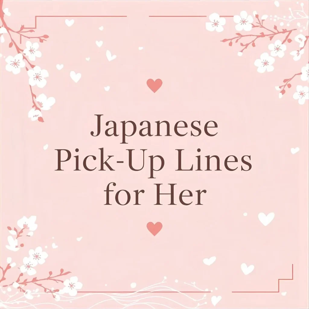 👩 Japanese Pick Up Lines for Her