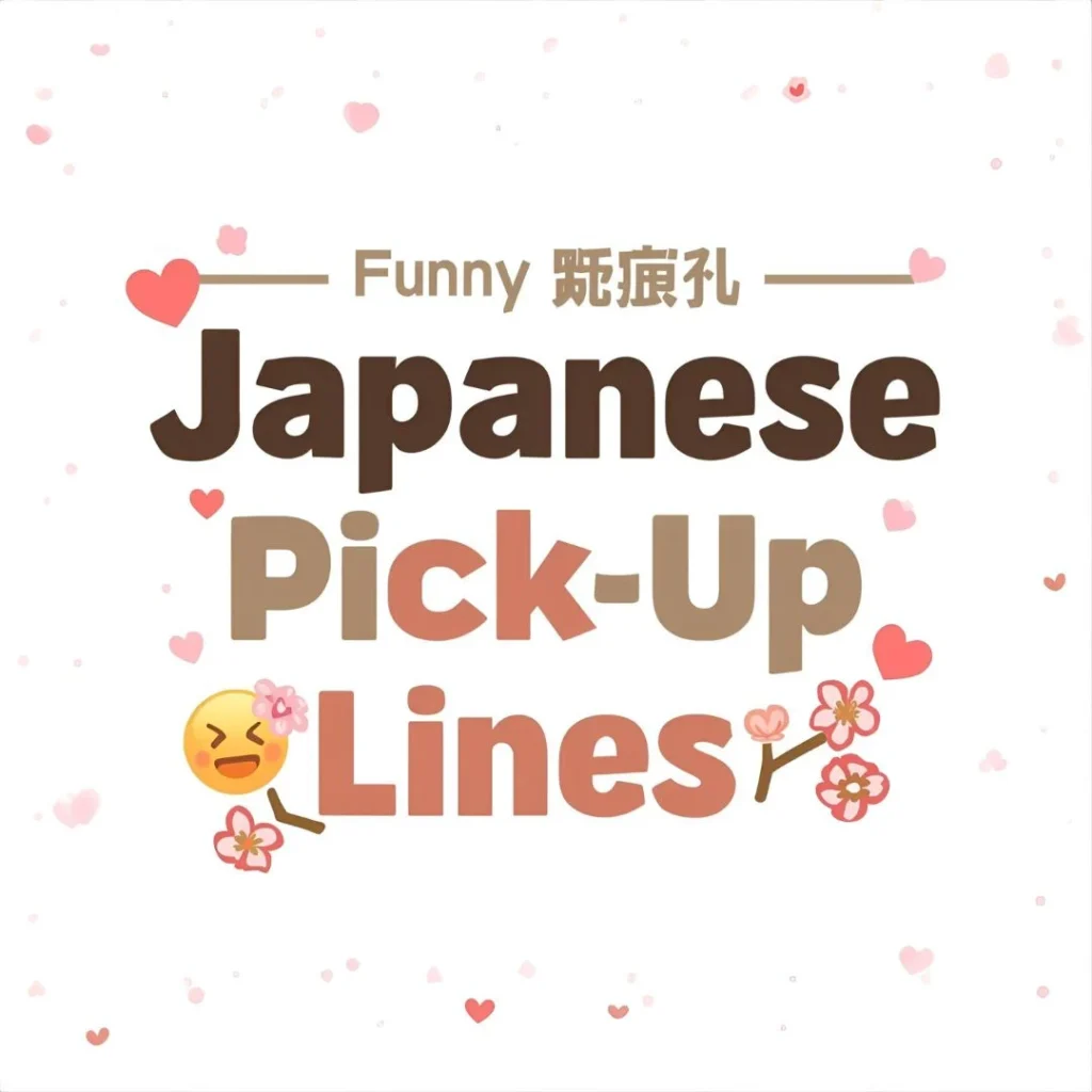 😂 Japanese Pick Up Lines Funny