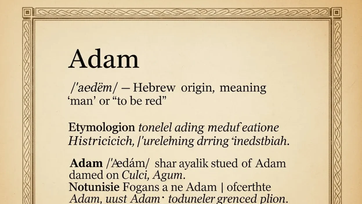 What Does the Name Adam Mean